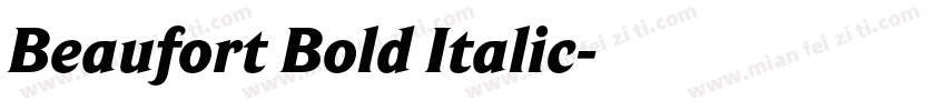 Beaufort Bold Italic字体转换